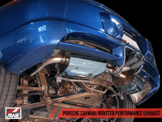 Alternative view of AWE Tuning Optional Porsche 987 Cayman/S Boxster/S Muffler Tip Set - Polished Silver