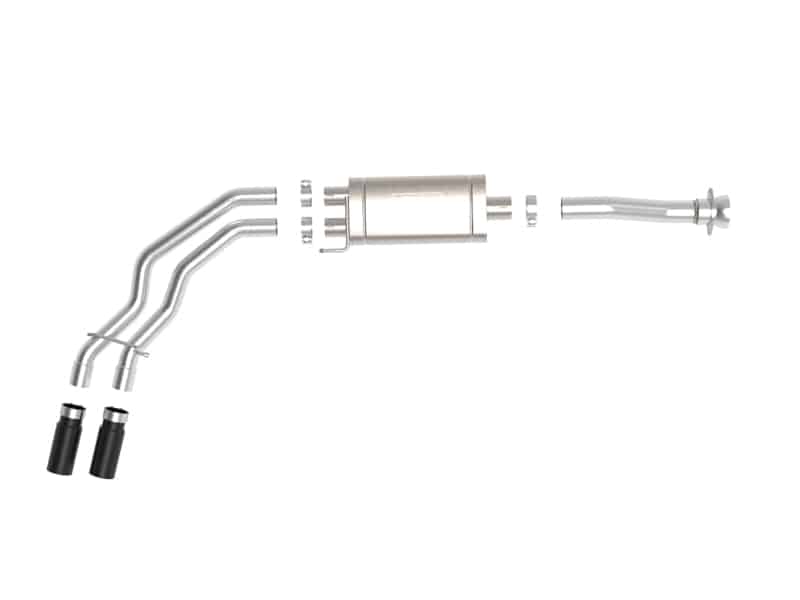aFe Rebel 3in 409 SS Cat-Back Exhaust 2021 Ford F-150 V6 2.7L/3.5L (tt)/V8 5.0L w/ Black Tips - Image 2