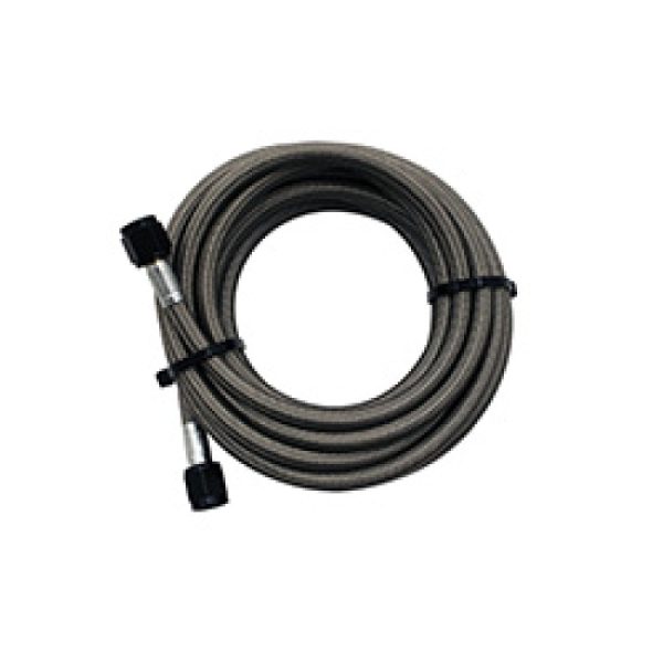 Alternative view of Snow Performance 15ft Braided Stainless Line (Black) w/ -4AN Fittings (NX Version)