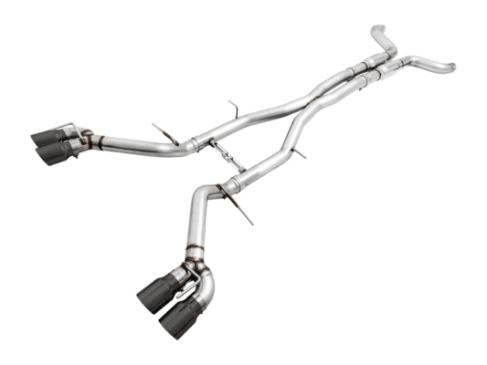 Alternative view of AWE Tuning 16-19 Chevy Camaro SS Resonated Cat-Back Exhaust -Track Edition (Quad Diamond Black Tips)