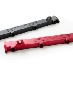 Alternative view of AMS Performance 03-07 Misubishi EVO VIII/IX CNC Machined Aluminum Fuel Rail - Red