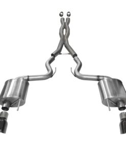 Corsa 2015 Ford Mustang GT 5.0 3in Cat Back Exhaust Black Dual Tips (Sport)