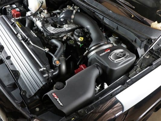 Alternative view of aFe 16-19 Nissan Titan XD V8 5.0L Momentum HD Cold Air Intake System w/ Pro DRY S Media
