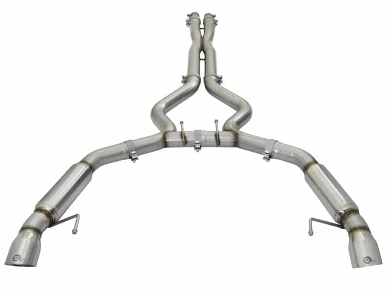aFe MACHForce XP 3in Aggressive Toned Cat-Back Exhausts w/ Polished Tips 15-17 Ford Mustang V6/V8 - Image 6