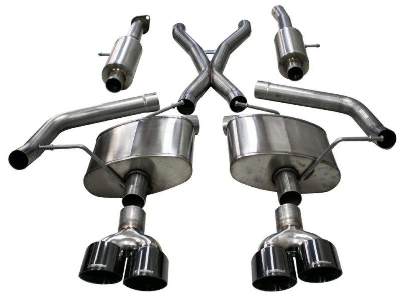 Corsa 18-20 Jeep Grand Cherokee TrackHawk 6.2L Sport Cat-Back Dual Rear Exit w/4.5in Black Tips - Image 7