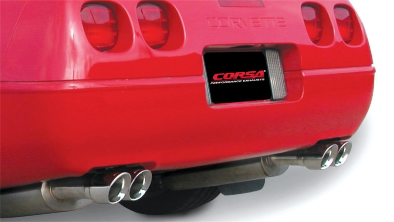 Corsa 90-95 Chevrolet Corvette C4 ZR1 5.7L V8 LT5 Polished Sport Cat-Back Exhaust - Image 4