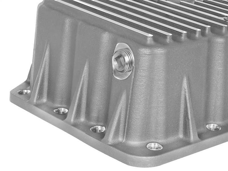 aFe Street Series Engine Oil Pan Raw w/ Machined Fins; 11-17 Ford Powerstroke V8-6.7L (td) - Image 3