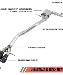AWE Tuning Mk6 Jetta 2.5L Track Edition Exhaust - Diamond Black Tips