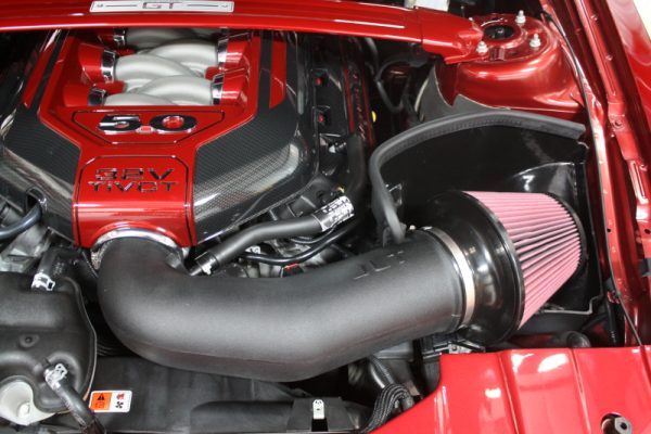 Alternative view of JLT 11-14 Ford Mustang GT Series 2 Black Textured Cold Air Intake Kit w/Red Filter - Tune Req