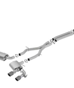 Borla 17-18 Chevrolet Camaro ZL1 6.2L V8 S Type Catback Exhaust w/ Dual Mode Valves CF Black Anod