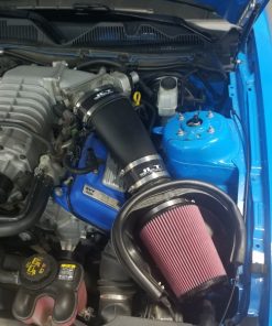 Alternative view of JLT 10-14 Ford Mustang GT500 Black Textured Induction Kit w/Replacement Red Air Filter