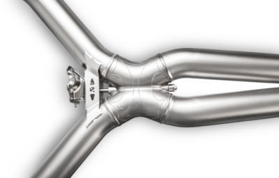 Alternative view of Akrapovic 16-17 AMG C63 Coupe Evolution Line Cat Back (Titanium) w/ Carbon Tips (Req. Link Pipe)