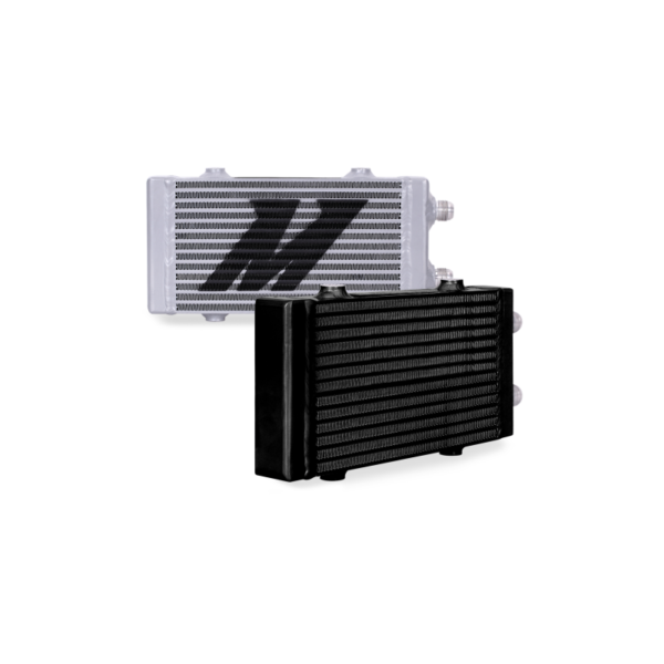 Alternative view of Mishimoto Universal Small Bar and Plate Dual Pass Black Oil Cooler