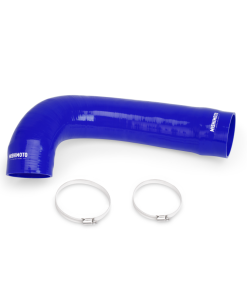 Alternative view of Mishimoto 2016+ Nissan Titan XD Silicone Induction Hose - Blue