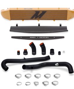 Alternative view of Mishimoto 2014-2016 Ford Fiesta ST 1.6L Front Mount Intercooler (Gold) Kit w/ Pipes (Black)