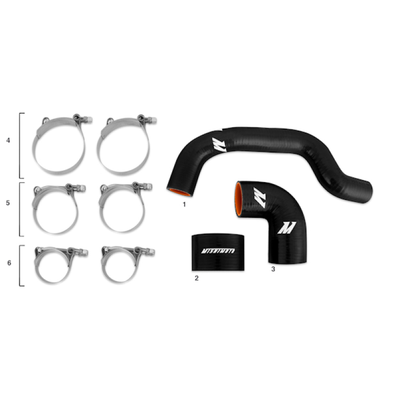 Mishimoto 04-07 Subaru WRX STI (STI only) USDM Black Silicone Intercooler Hoses - Image 3