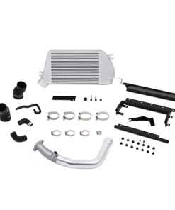 Alternative view of Mishimoto 2015 Subaru WRX Top-Mount Intercooler Kit - Powder Coated Silver & Polished Pipes