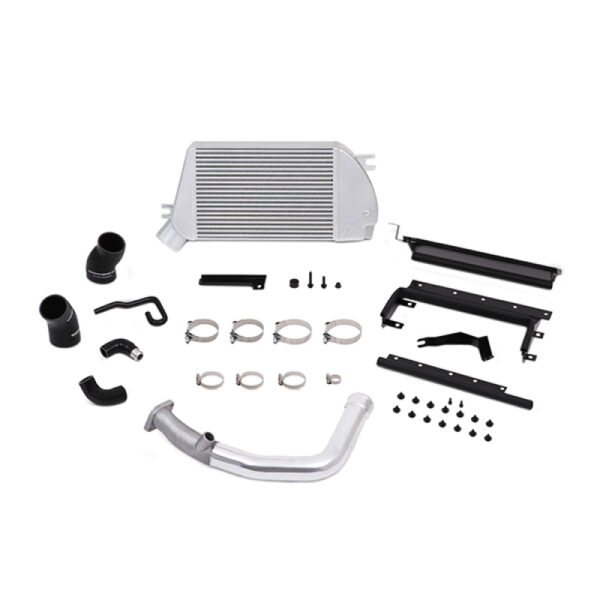 Alternative view of Mishimoto 2015 Subaru WRX Top-Mount Intercooler Kit - Powder Coated Silver & Polished Pipes