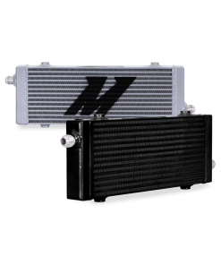 Alternative view of Mishimoto Universal Medium Bar and Plate Cross Flow Silver Oil Cooler