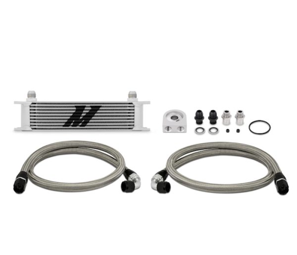 Alternative view of Mishimoto Universal 10 Row Oil Cooler Kit (Metal Braided Lines)