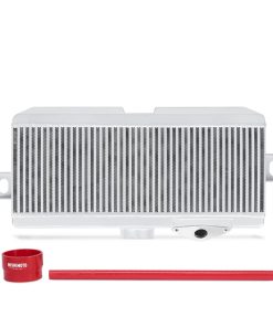 Mishimoto Subaru 08-15 WRX STi Top-Mount Intercooler Kit - Powder Coated Silver & Red Hoses