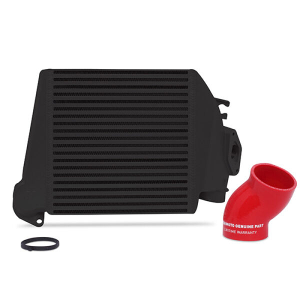 Alternative view of Mishimoto 08-14 Subaru WRX Top-Mount Intercooler Kit - Powder Coated Black & Red Hoses
