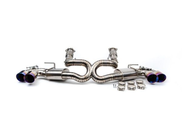 Alternative view of VR Performance Corvette C8 Titanium Valvetronic Exhaust System
