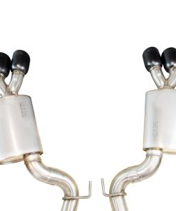 Alternative view of Kooks 10-15 Chevy Camaro SS/ZL1/1LE 3in Cat Back w/ 4in Slash Cut Black Tips