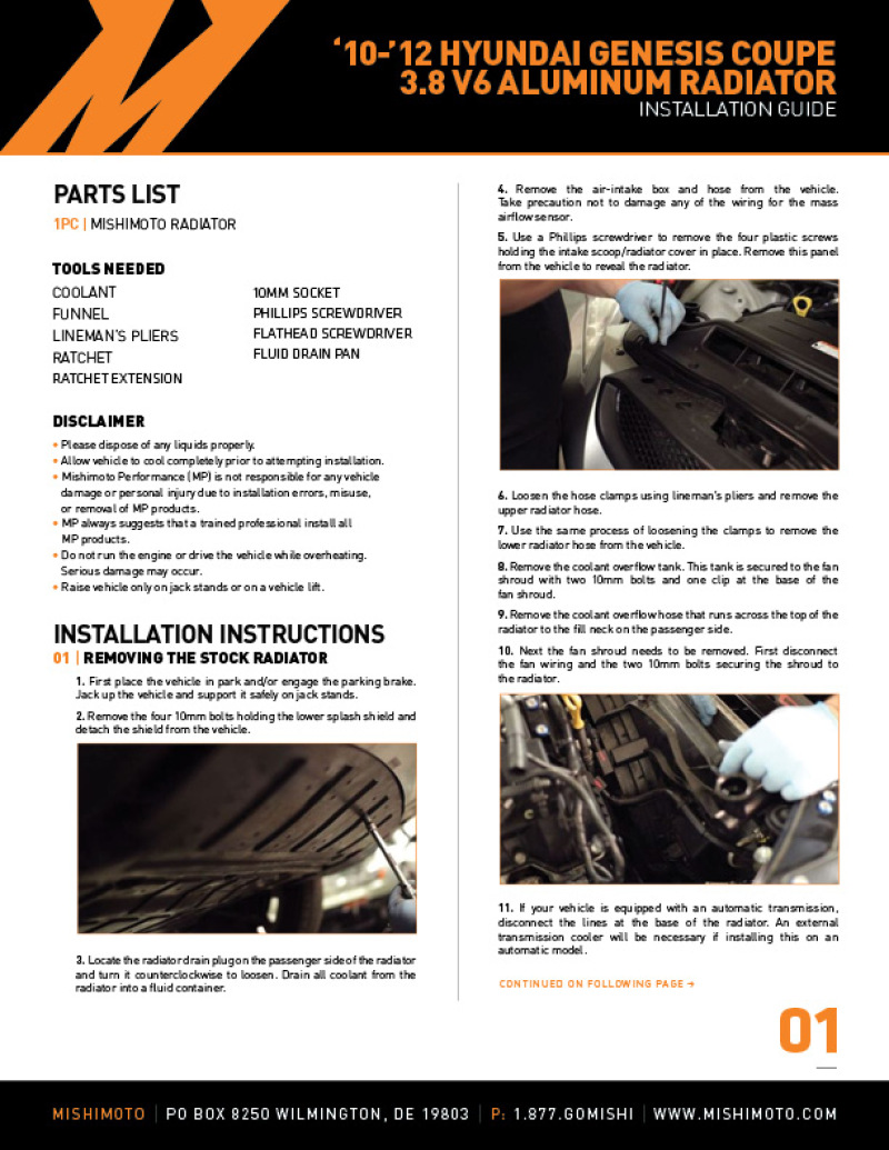 Mishimoto 10-12 Hyundai Genesis Coupe 3.8L V6 Performance Aluminum Radiator - Image 2