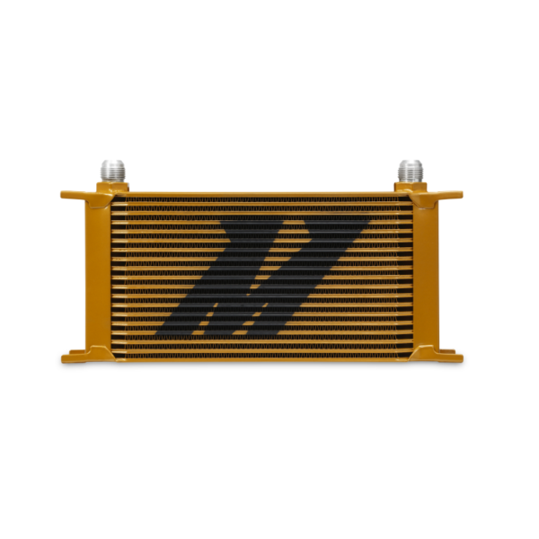 Alternative view of Mishimoto Universal 19 Row Oil Cooler - Gold