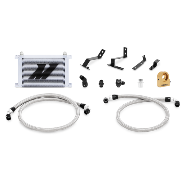 Alternative view of Mishimoto 2016+ Chevy Camaro Oil Cooler Kit w/ Thermostat - Silver