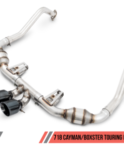 AWE Tuning Porsche 718 Boxster / Cayman Touring Edition Exhaust - Diamond Black Tips