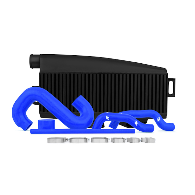 Mishimoto Subaru 02-07 WRX/04-07 STi Top-Mount Intercooler Kit - Powder Coated Black & Blue Hoses - Image 6