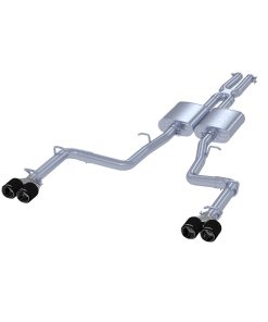 MBRP 2015+ Dodge Challenger 3.6L SS 2.5in Quad Tip Split Rear Exit w/ Carbon Fiber Tips - T304