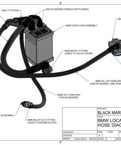 Alternative view of BMR Gen 2 B58 Catch Can Kit