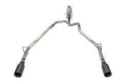 Corsa 25-26 Ram 2.5in Stainless Steel Sport Cat-back, Dual Rear Exit 5.0in Gunmetal Tip