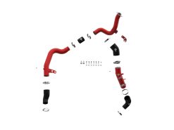 Alternative view of AFE 19-22 Hyundai Veloster N BladeRunner Aluminum Hot & Cold Charge Pipe Kit - Red