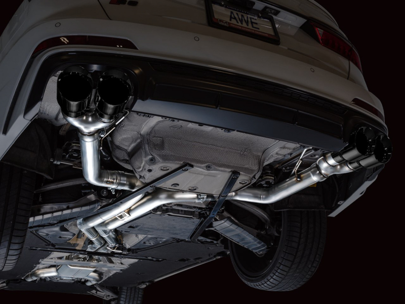 AWE Tuning 19-23 Audi C8 S6/S7 2.9T V6 AWD Track Edition Exhaust - Diamond Black Tips - Image 15