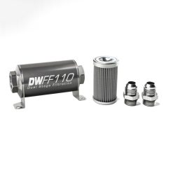 Alternative view of DeatschWerks Stainless Steel 10AN 100 Micron Universal Inline Fuel Filter Housing Kit (110mm)