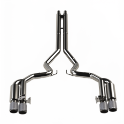 Alternative view of Kooks 18-24 Ford Mustang GT 5.0 3in. Valved Shotgun Cat-Back Exhaust - Carbon Tips