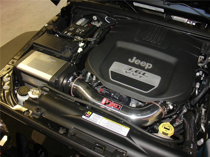 Injen 12-13 Jeep Wrangler JK 3.6L V6 Polished Short Ram Intake w/ Power Flow Box - Image 2
