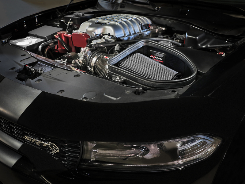 aFe Dodge Charger SRT Hellcat Redeye 21-23 V8-6.2L Track Series Stage-2 Carbon Fiber Intake System - Image 8