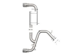 aFe Power Axle Back Exhaust - 19-20 Hyundai Veloster N L4-2.0L (t) w/ Polished tips - Image 3