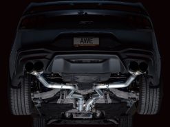 AWE 2024 Ford Mustang GT Fastback S650 RWD Track Edition Catback Exhaust w/ Quad Diamond Black Tips - Image 12