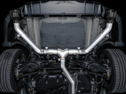 Alternative view of AWE Tuning 22+ Honda Civic Si/Acura Integra Track Edition Catback Exhaust - Dual Diamond Black Tips