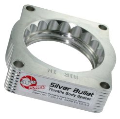 Alternative view of aFe Silver Bullet Throttle Body Spacers TBS Jeep Wrangler (TJ YJ) 91-06 4.0L