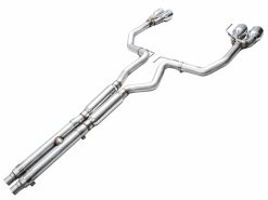 AWE 2024 Ford Mustang GT Fastback S650 RWD Track Edition Catback Exhaust w/ Quad Chrome Silver Tips - Image 8