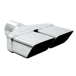 Alternative view of MBRP Universal Tip 8inx 2.375in ID Rectangle 2.5in O.D. inlet 8.25in length T304