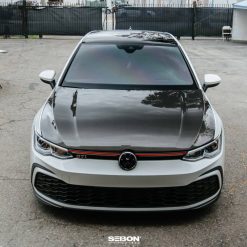 Seibon 22-23 Volkswagen Golf GTI/R OEM Style Carbon Fiber Hood - Image 7