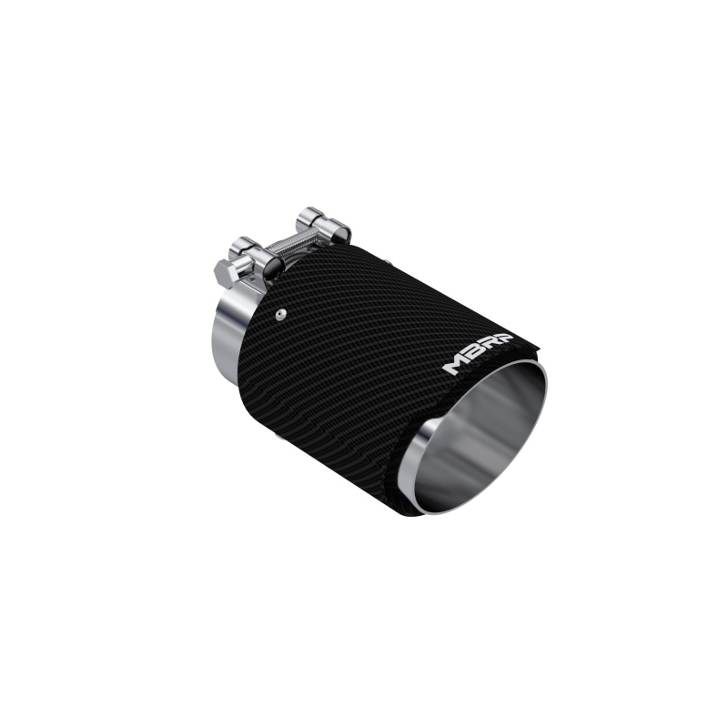 MBRP Universal Carbon Fiber Tip 3in ID / 4in OD Out / 6.13in Length Angle Cut Dual Wall - Image 2